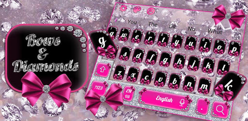 Diamond Bowknot Glitter Keyboard Theme PC screenshot