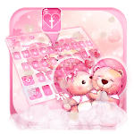 Pink Teddy Couple Love Keyboard Theme for PC