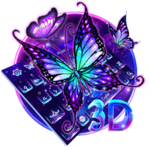 Lively Neon Butterfly Keyboard icon