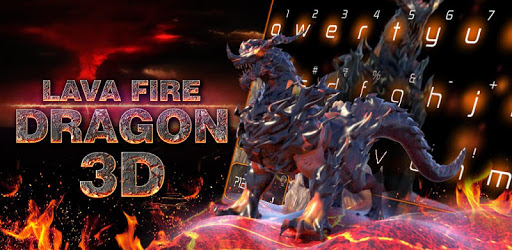 3D Lava Fire Dragon Keyboard Theme PC screenshot