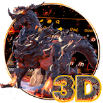 3D Lava Fire Dragon Keyboard Theme for PC