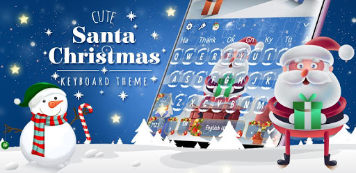 Cute Santa Christmas Keyboard Theme PC screenshot