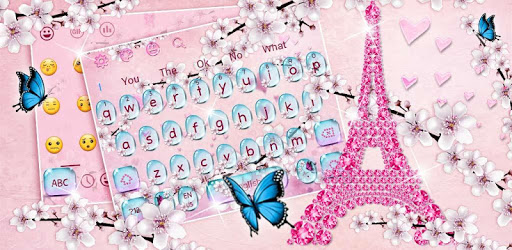 Girly Paris keyboard theme PC screenshot