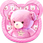 Pink Love Cute Bear Keyboard Theme for PC