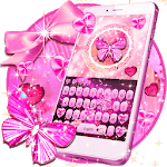 Pink Love Butterfly Keyboard for PC