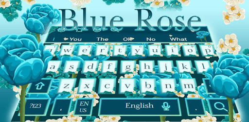 Blue Rose Keyboard Theme PC screenshot
