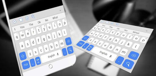 Simple White Blue Keyboard PC screenshot