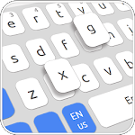 Simple White Blue Keyboard icon