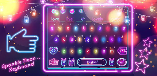 Sparkle Neon Lights  keyboard Theme PC screenshot