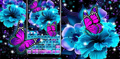 Twinkle Flower Butterfly Keyboard PC screenshot