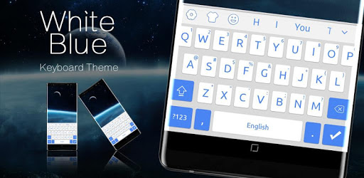 White Blue System Keyboard PC screenshot