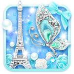 Turquoise Diamond Butterfly Live Wallpaper for PC