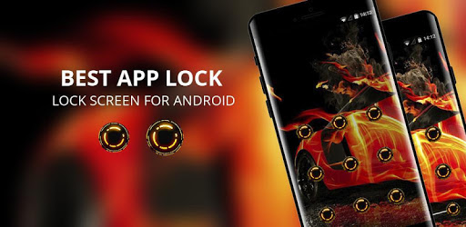 Lock theme for racing burning car wallpaper PC screenshot