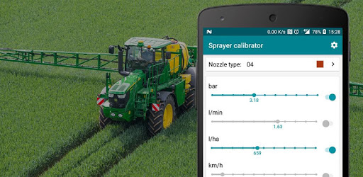 Sprayer calibrator PC screenshot