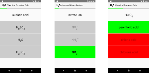 Chemical Formulas Quiz PC screenshot
