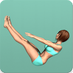 Pilates workout routines and fitness exercises icon