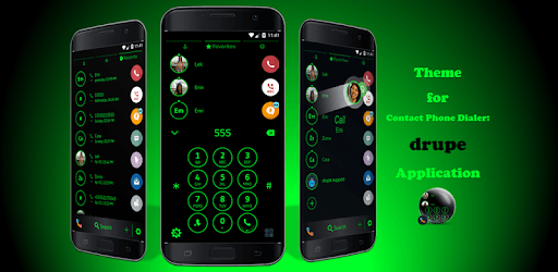 Circle Black Green Phone Dialer Theme PC screenshot Circle Black Green Phone Dialer Theme PC screenshot