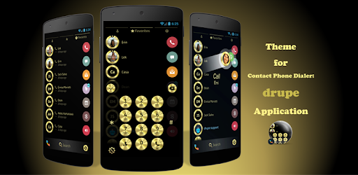 Metal Gold Dialer Theme PC screenshot