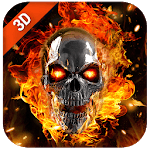 Flaming Skull Live Wallpaper for Free for PC