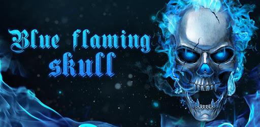 Blue Flaming Skull Live Wallpaper 2018 PC screenshot