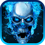 Blue Flaming Skull Live Wallpaper 2018 for PC