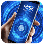Blue space lock screen for PC