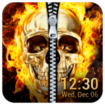Skull & zipper style lock screen for PC Skull & zipper style lock screen for PC