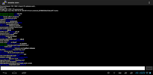 Mobile SSH (Secure Shell) PC screenshot