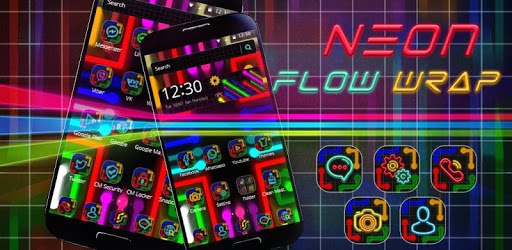 Neon Flow Wrap Theme PC screenshot