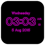Digital Neon Clock Live Wallpaper for PC