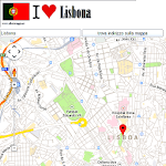 Lisbon map icon
