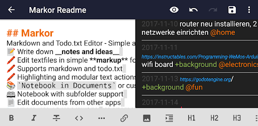 Markor: Markdown Editor - todo.txt - Notes Offline PC screenshot Markor: Markdown Editor - todo.txt - Notes Offline PC screenshot