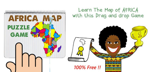 Africa Map Puzzle Drag & Drop PC screenshot