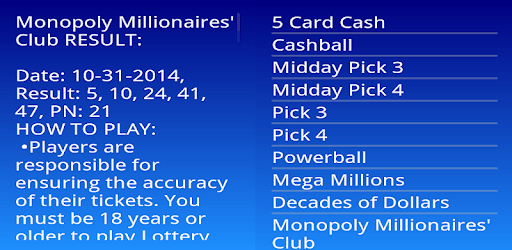 Kentucky winning numbers PC screenshot Kentucky winning numbers PC screenshot
