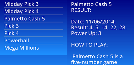 South Carolina winning numbers PC screenshot