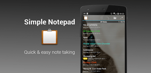 Simple Notepad PC screenshot