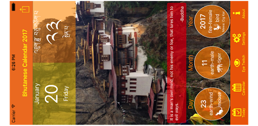 Bhutanese Calendar PC screenshot Bhutanese Calendar PC screenshot
