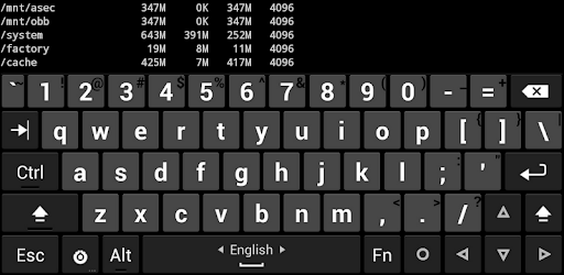 Hacker's Keyboard PC screenshot