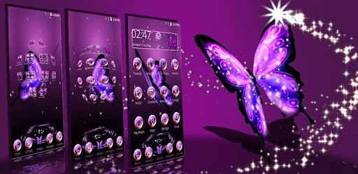 3D Neon Butterfly Theme PC screenshot 3D Neon Butterfly Theme PC screenshot