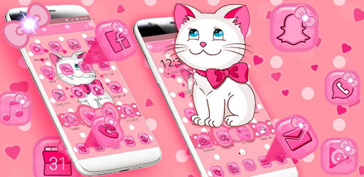 Pink Kitty Cute Theme PC screenshot