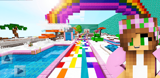 Pink World Minecraft Game for Girls PC screenshot