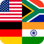 Countries, capitals and flags icon