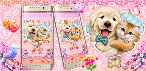 Kitty and Puppy Theme PC screenshot