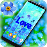 3D Blue Flowers Live Wallpaper for PC
