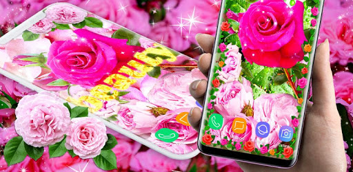 3D Pink Roses Parallax Live Wallpapers PC screenshot