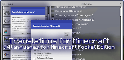 Translations for Minecraft PC screenshot Translations for Minecraft PC screenshot