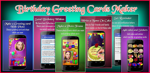 Birthday Greeting Cards Maker: photo frames, cakes PC screenshot