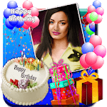 Birthday Greeting Cards Maker: photo frames, cakes icon