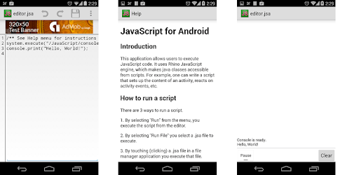 JavaScript For Android PC screenshot JavaScript For Android PC screenshot
