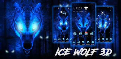 Ice Wolf 3D Theme PC screenshot